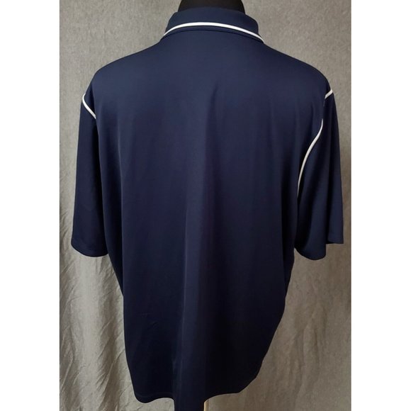 Nike Dri Fit XXL Dark Blue Short Sleeve Stretch 3 Button Pullover Polo Shirt - Picture 8 of 12